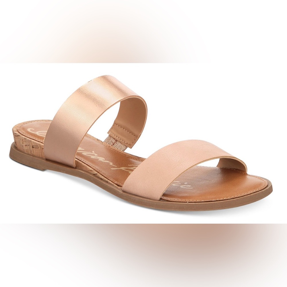 American Rag Easten Women's Metallic Slide Flat
Sandals in Rose Gold